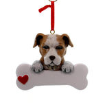 Personalized Ornament Staffordshire Polyresin Dog Best Friend Bone 586 (27505)