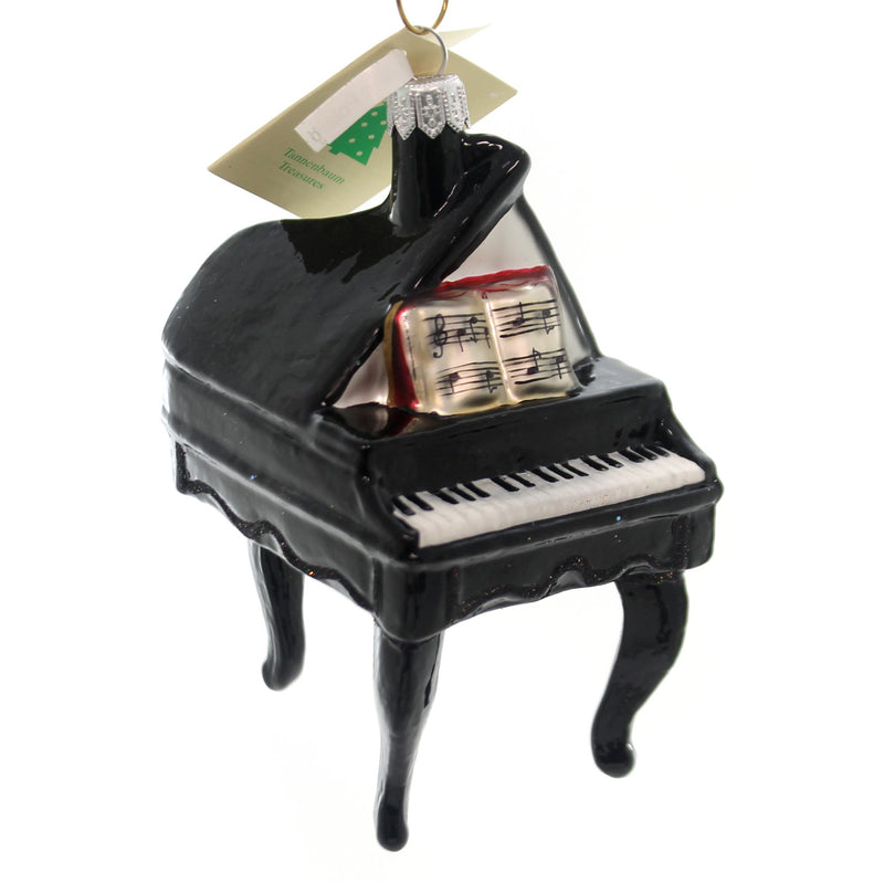 Tannebaum Treasures Black Piano Glass Ornament Music Keys Notes Ha129901 (28781)