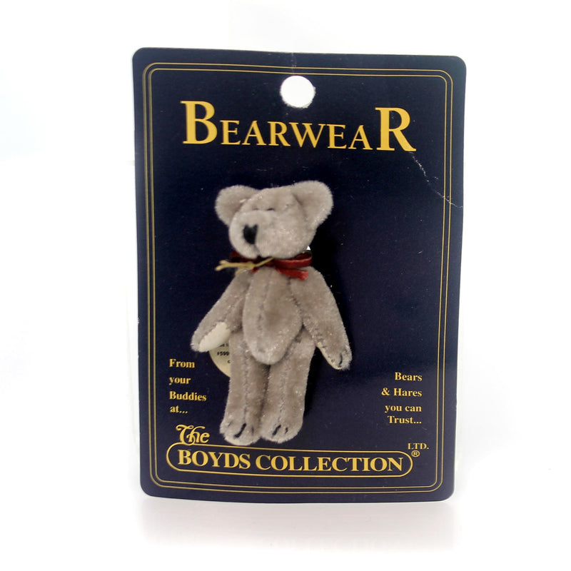 Boyds Bears Plush Tess F. Wuzzie Pin Fabric Teddy Bear Bearwear 59990106 (29620)