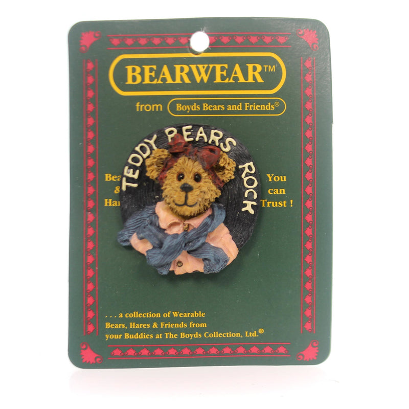 Boyds Bears Resin Bailey Swing Time Pin Teddy Bears Rock Record 26145. (29633)