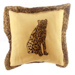 Home Decor Cheetah Square Pillow Sham Fabric Cat Hunting Leopard Africa 9600. (29742)