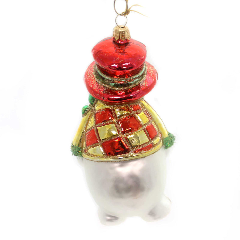 Oberfrankische Glas Snowman Wearing Diamond Vest - - SBKGifts.com