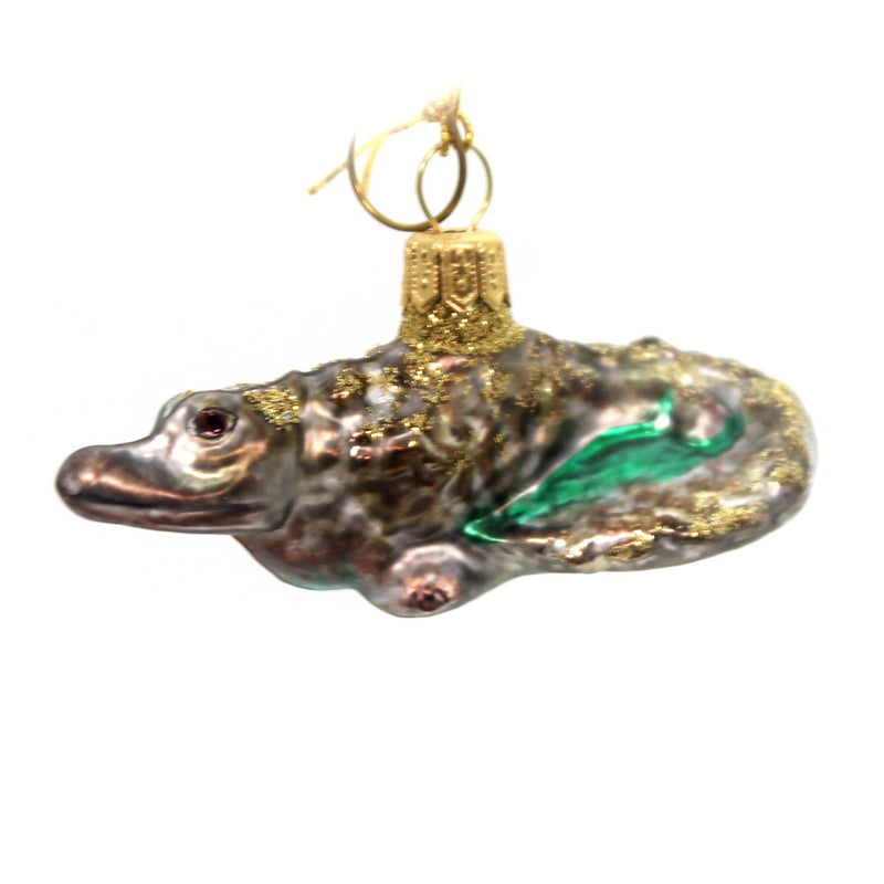 Oberfrankische Glas Crocodile Glass Aquatic Reptile Ornament 6181 (30159)