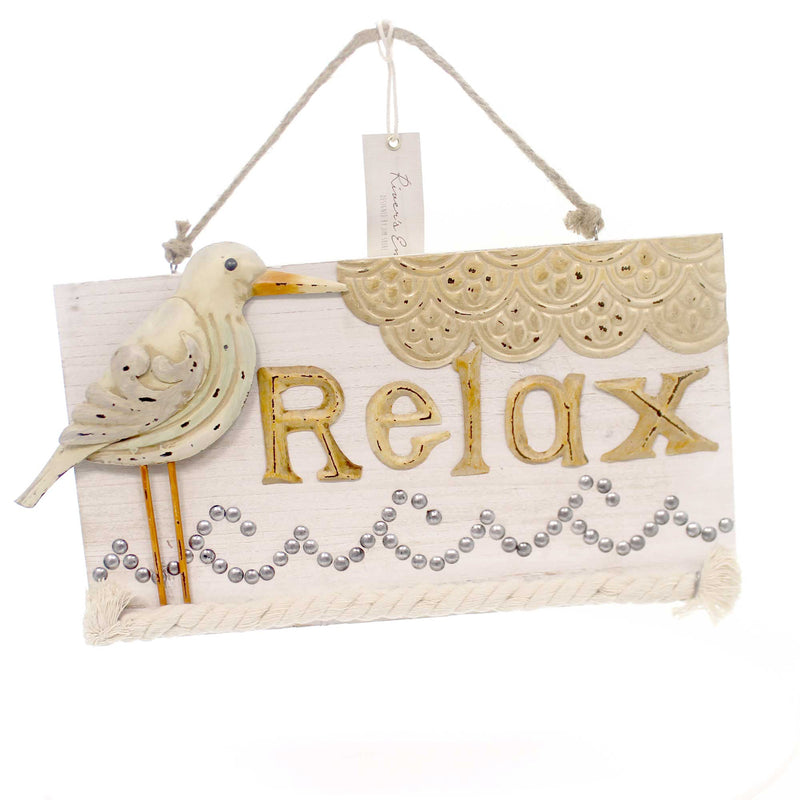 Jim Shore Sandpiper Relax Wall Sign Polyresin River's End 4054615 (30337)