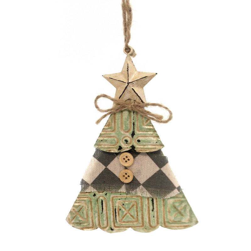 Jim Shore Tin Tree Hanging Ornament Tin River's End Flat Tin Christmas 4054600 (30573)