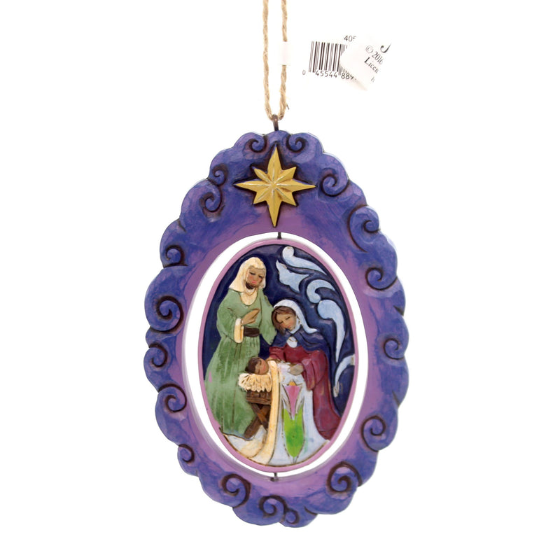 Jim Shore Holy Family Hanging Ornament Polyresin Nativity Christmas 4055358 (30703)