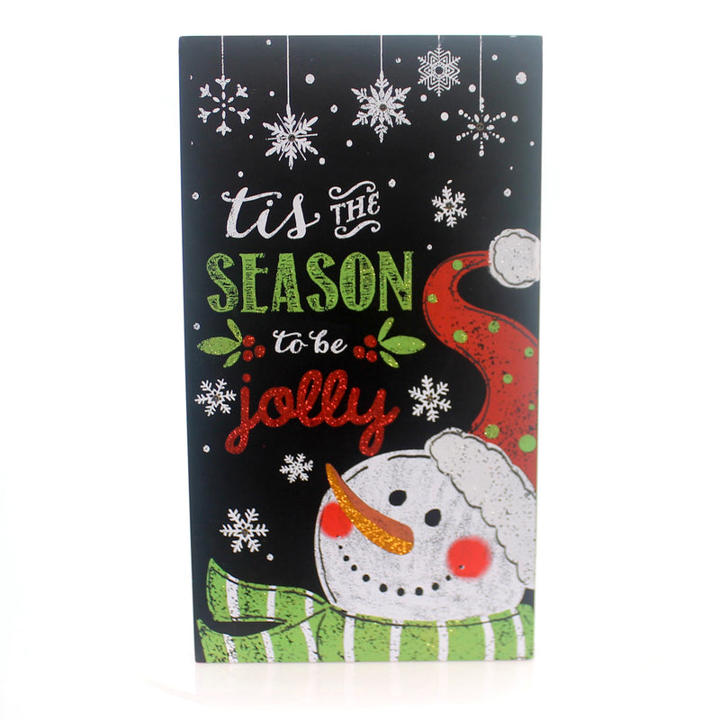 Christmas Snowman W/ Lights Wall Hanging Wood Season To Be Jolly 9728862 (31129)