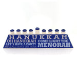 Religious Hanukkah Menorah Porcelain Jewish Hebrew 4054478 (31169)
