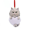 (31226) Personalized Ornament Persian Cat, 3.50 Inch, Kitten Christmas Feline 545