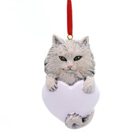 (31226) Personalized Ornament Persian Cat, 3.50 Inch, Kitten Christmas Feline 545