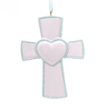 Personalized Ornament Blue Cross Polyresin Boy Religious Christmas 82B (31230)