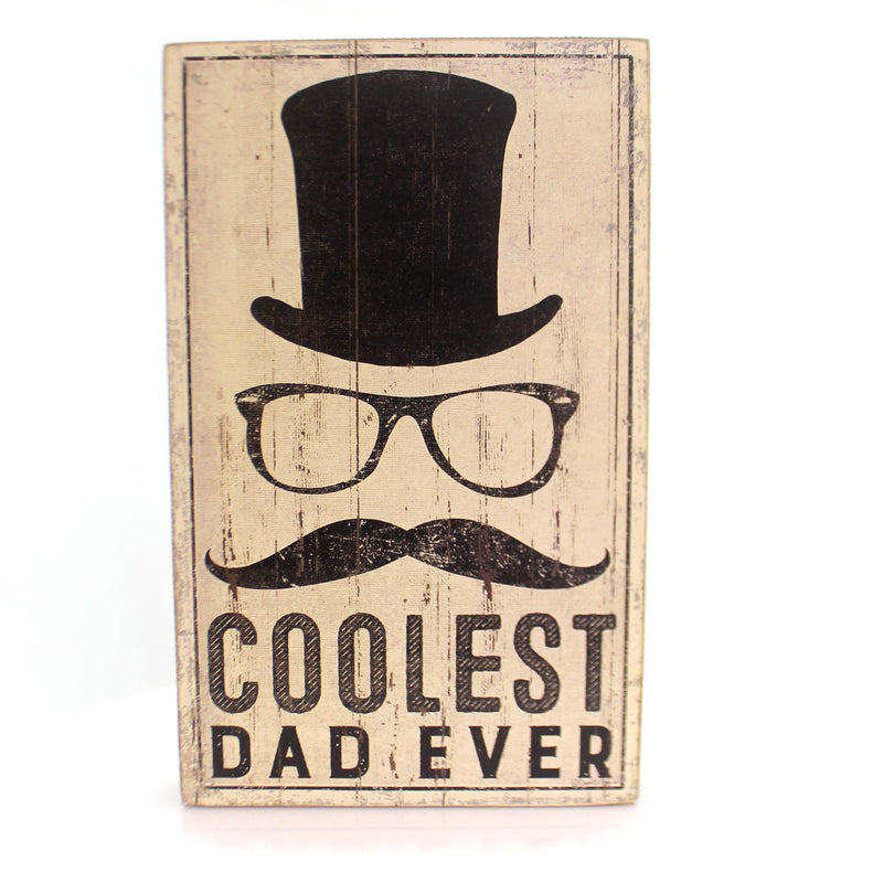 Home Decor COOLEST DAD BOX SIGN Wood Father's Day 32826