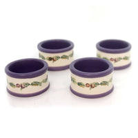 (31646) Tabletop Tealight Holder, 1.25 Inch, St/4 Fruit Candle Pf2015 Purple