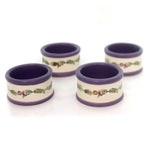 Tabletop TEALIGHT HOLDER Porcelain St/4 Fruit Candle Pf2015 Purple