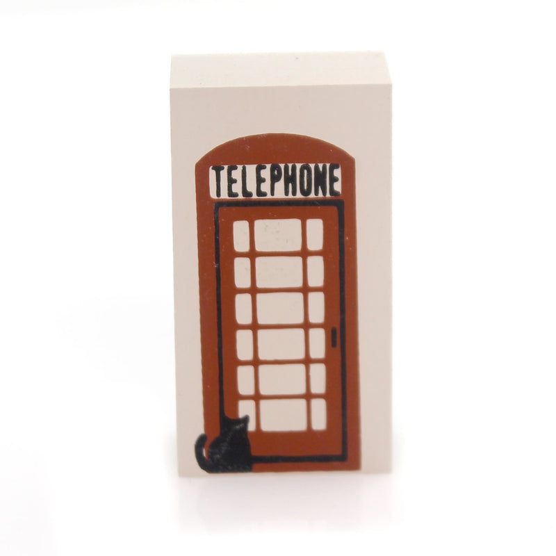 Cats Meow Village TELEPHONE BOOTH Wood Accessory Retired 120