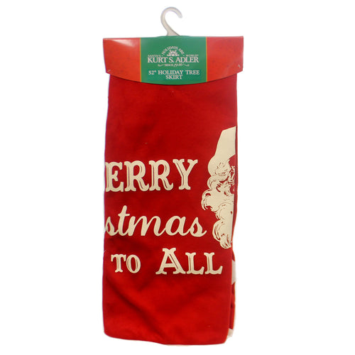 Christmas Fabric Santa Tree Skirt - - SBKGifts.com