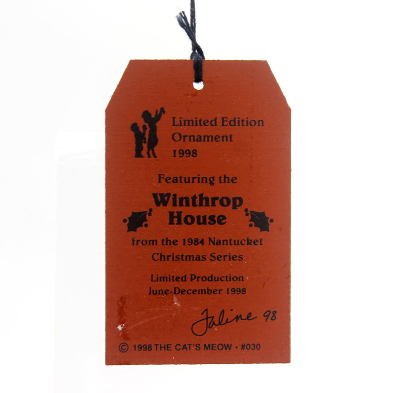 Cats Meow Village Winthrop House Ornament - - SBKGifts.com