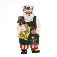 (31836) Cats Meow Village Gingerbread Santa Ornament 2000, 4.75 Inch, Limited Edition Last One 00-9905