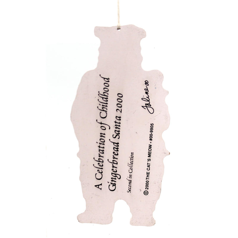 Cats Meow Village Gingerbread Santa Ornament 2000 - - SBKGifts.com