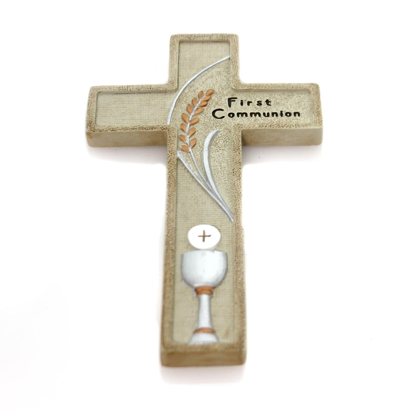 Religious FIRST COMMUNION WALL CROSS Glass Legacy Of Love 4057343