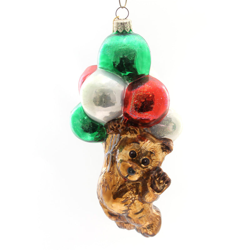 Polonaise Ornament BEAR WITH BALLOONS Glass Hand-Crafted Poland Ap987