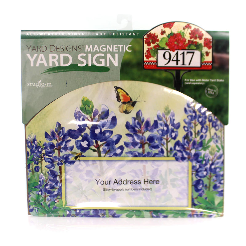 Home & Garden BLUEBONNET DREAM YARD DESIGN Vinyl Magnetic Sign Butterfly 71478