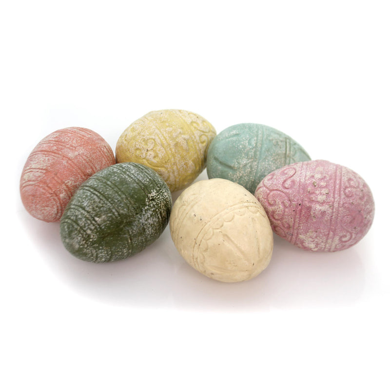 Easter EASTER EGGS SET OF 6 Resin Primitive 31187