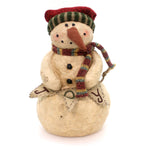 Christmas JOY SNOWMAN Polyresin Carrot Nose Primitive 31268
