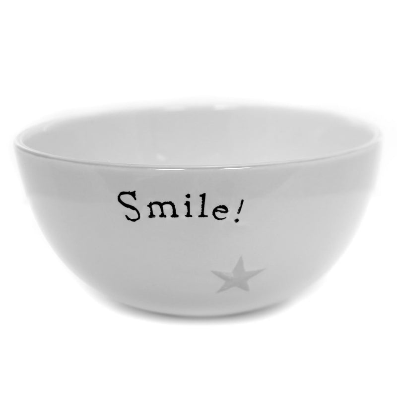 Tabletop Word Expression Bowl Small Ceramic Smile! 12856S (32340)