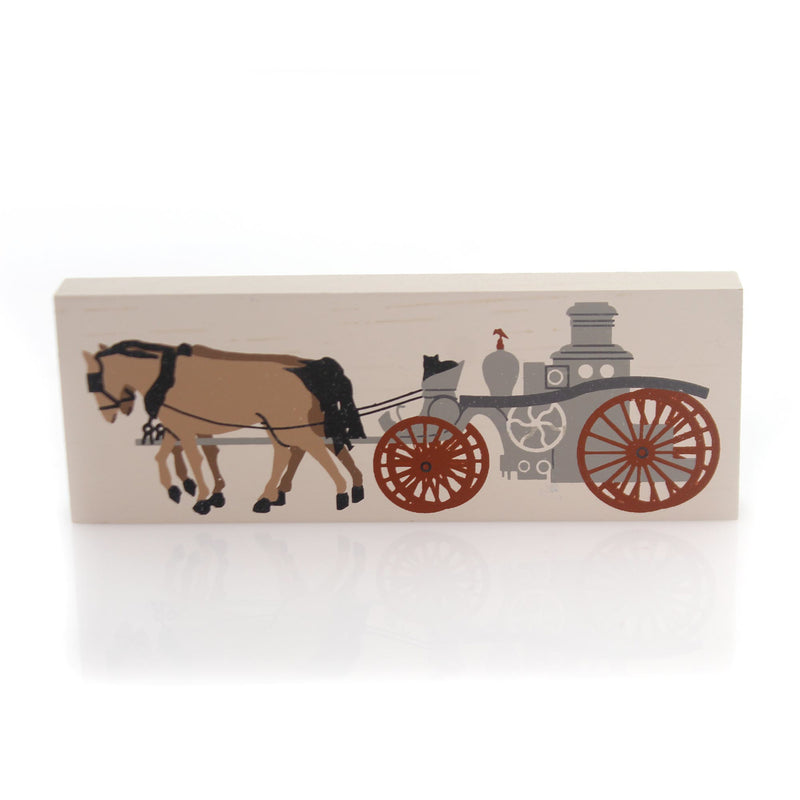 Cats Meow Village KEARSARGE #3 PUMPER Wood Accessory Fire Wagon Horse 225