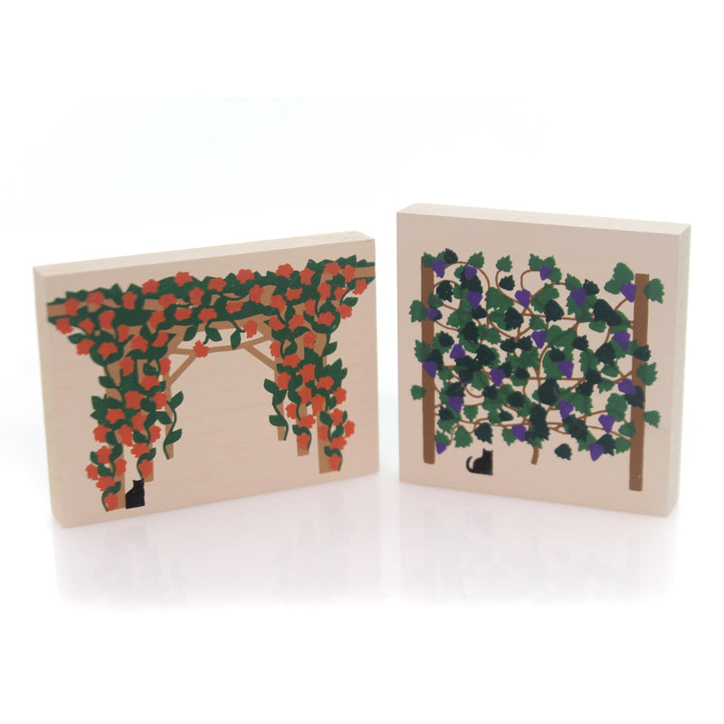 Cats Meow Village ROSE & GRAPE ARBORS Accessory Flower Garden 209&244 Set/2