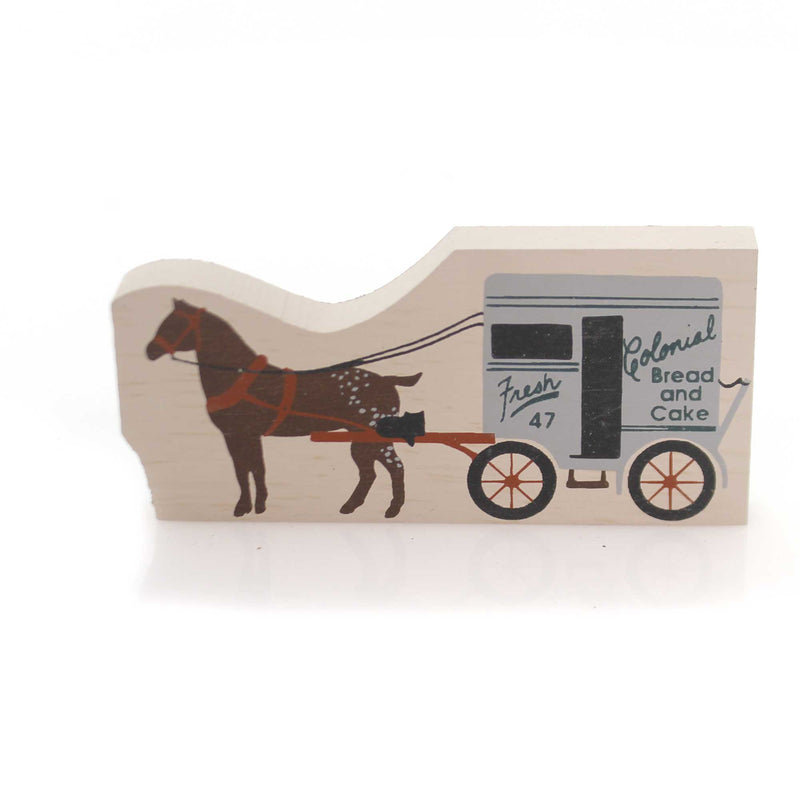 Cats Meow Village Colonial Bread Wagon Wood Accessory Retired Bakery 147 Cm (33325)