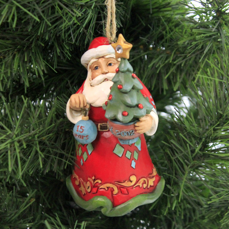 Jim Shore 15Th Anniversary Crystal Santa Hanging Ornament - - SBKGifts.com
