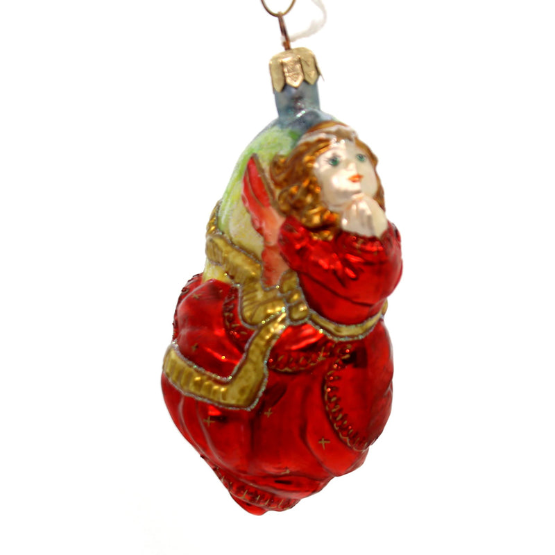Slavic Treasures Rainbow Flying Angel Glass Ornament Signed 2003 02700 (33920)