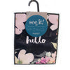 (34008) Accessories Floral Hello Microfiber Cloth, 7.25 Inch, Scratch Free Cleaning 1004250073