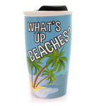 Tabletop What's Up Beaches Travel Mug Ceramic Margaritaville Ocean 6000152 (34032)