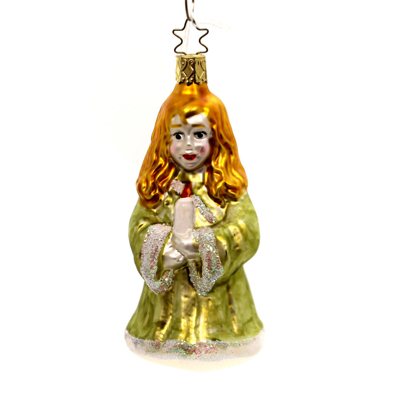 Holiday Ornaments Choir Girl W/ White Candle Ornament Owc Old World Inge Ta151 (34207)