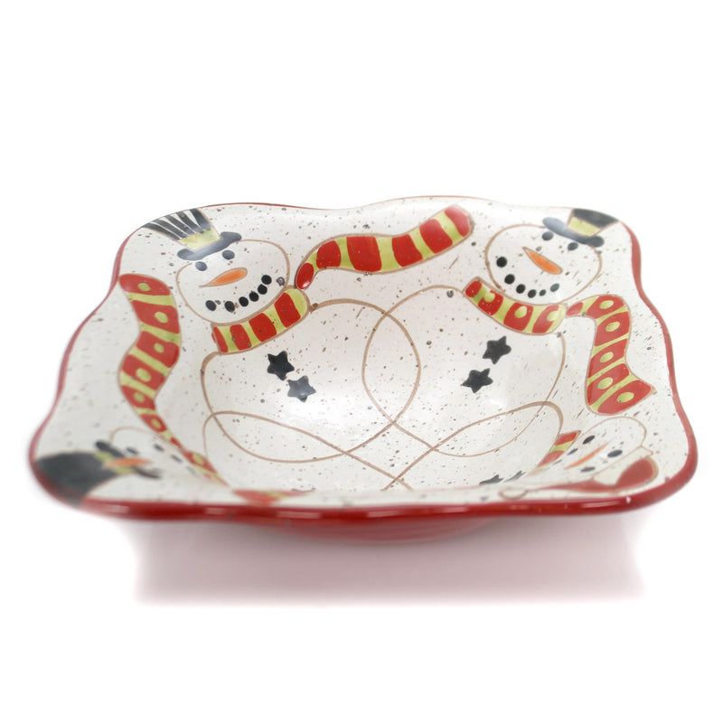 Tabletop Very Merry Snowman Bowl - - SBKGifts.com