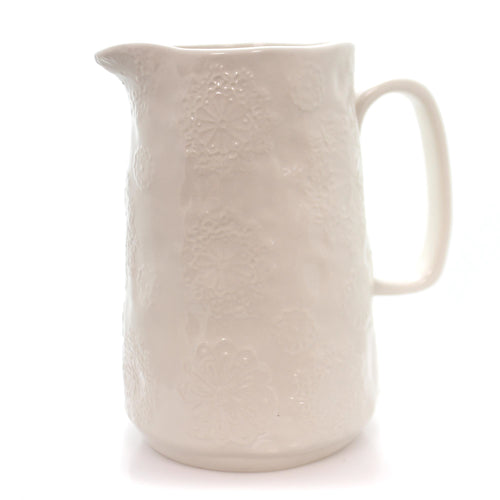Tabletop White Snowflake Pitcher - - SBKGifts.com