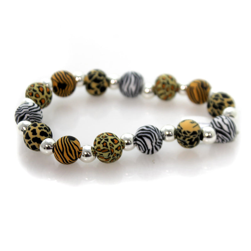 Jewelry Zoo Classic Silverball Bracelet Clay Jungle 07444040 (35073)
