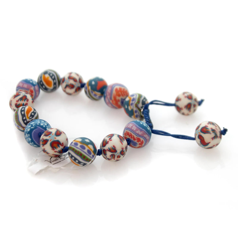 Jewelry Denim Chunky Tie Bracelet Clay Adjustable 06401821 (35091)