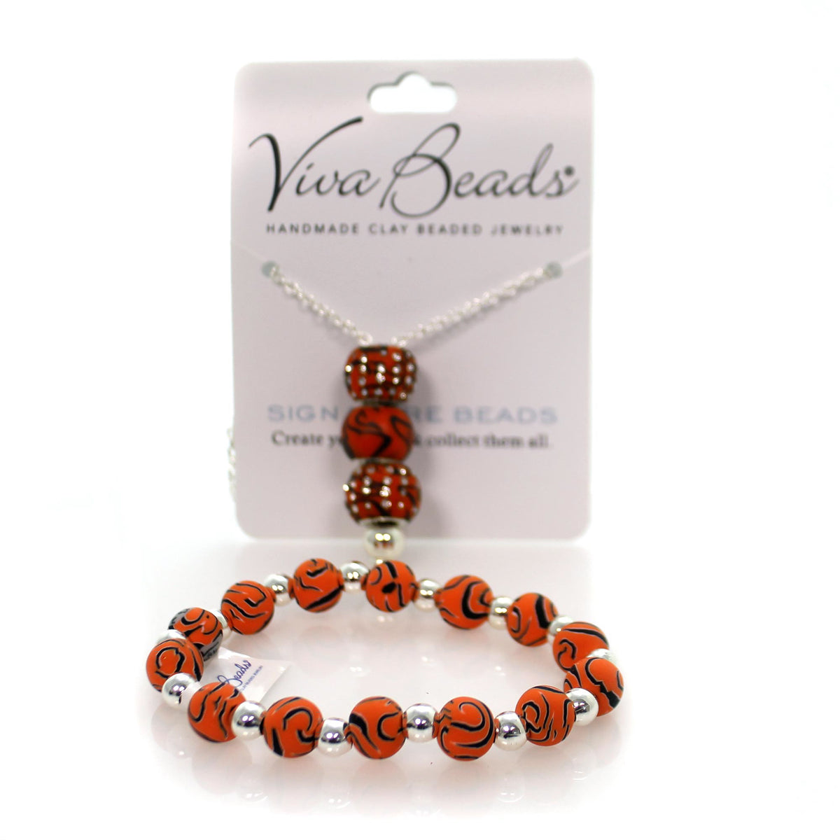 (35097) Orange/Black Swirl Set