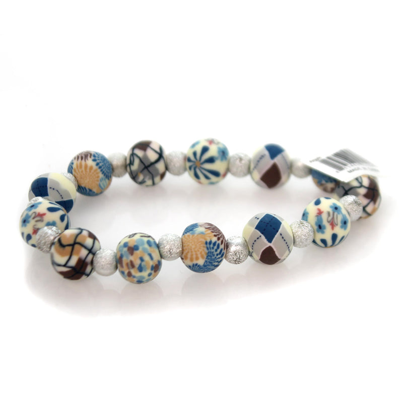 Jewelry Argyle Shimmer Bracelet Clay Handmade Clay Beads Stretch 06405923 (35115)