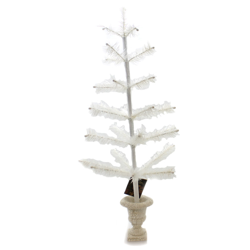 Easter Ivory Feather Tree In Urn Base Polyresin Goose Feather Hand Dyed Lg4515 (36205)