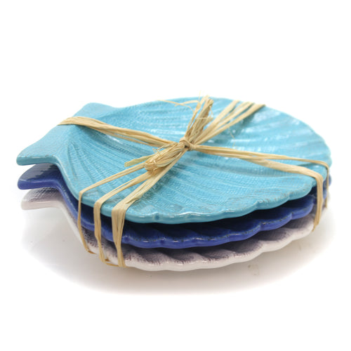 Tabletop Shell Shaped Plates - - SBKGifts.com