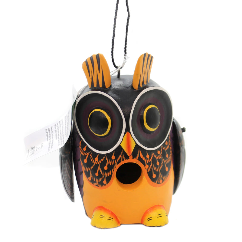 Home & Garden Owl Fall Colors Birdhouse Albesia Wood Hand Painted Se3880215 (36431)