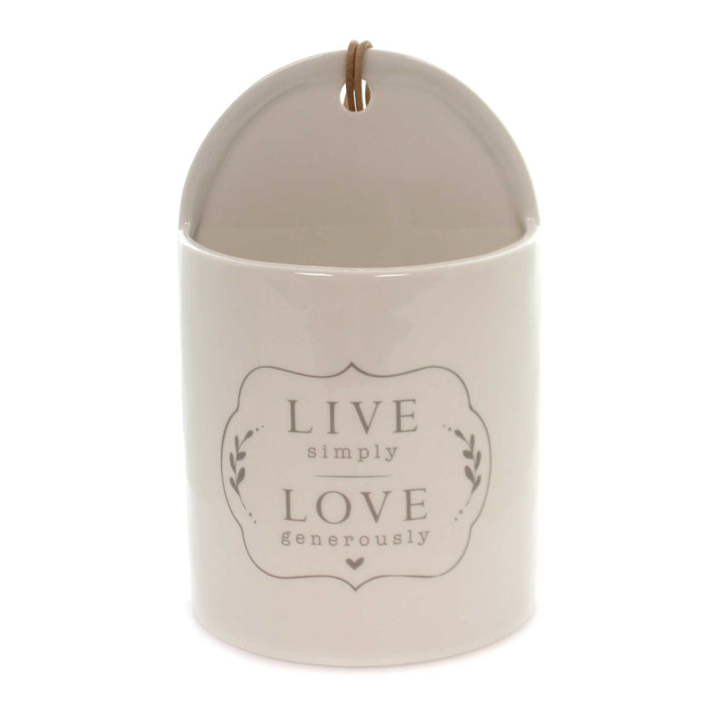 (37924) Home Decor Live Simply Ceramic Crock, 9.00 Inch, Organize 1004180311