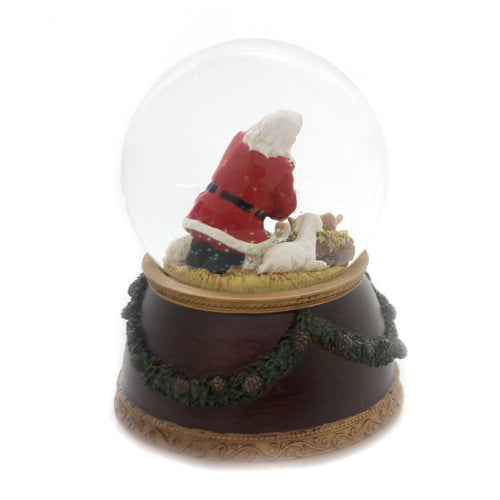 Christmas Kneeling Santa Water Dome - - SBKGifts.com