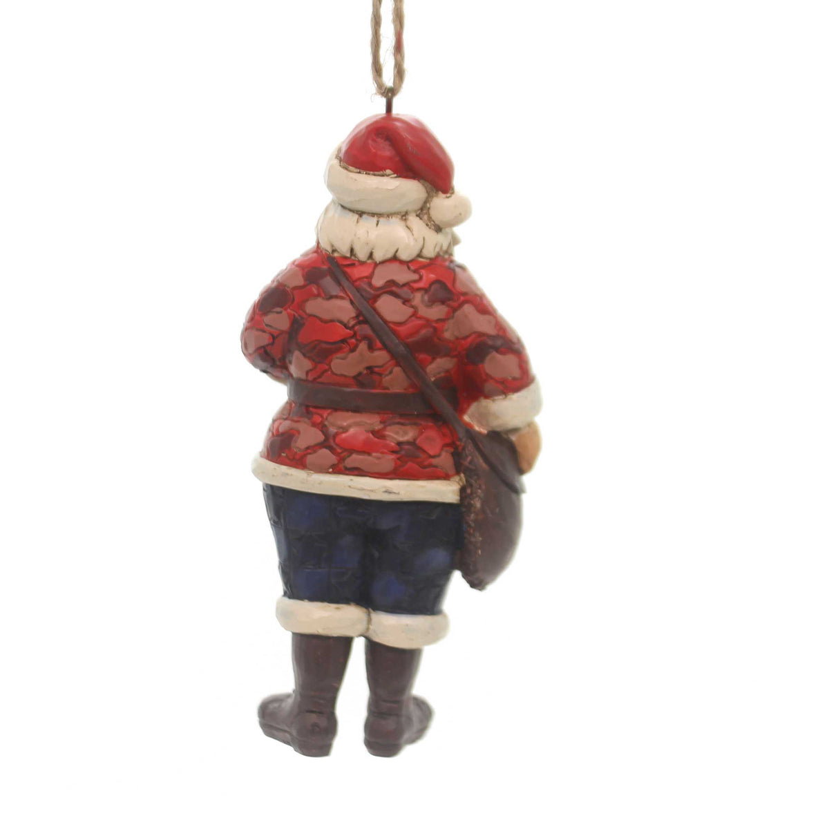 Jim Shore Camouflage Santa Ornament - - SBKGifts.com