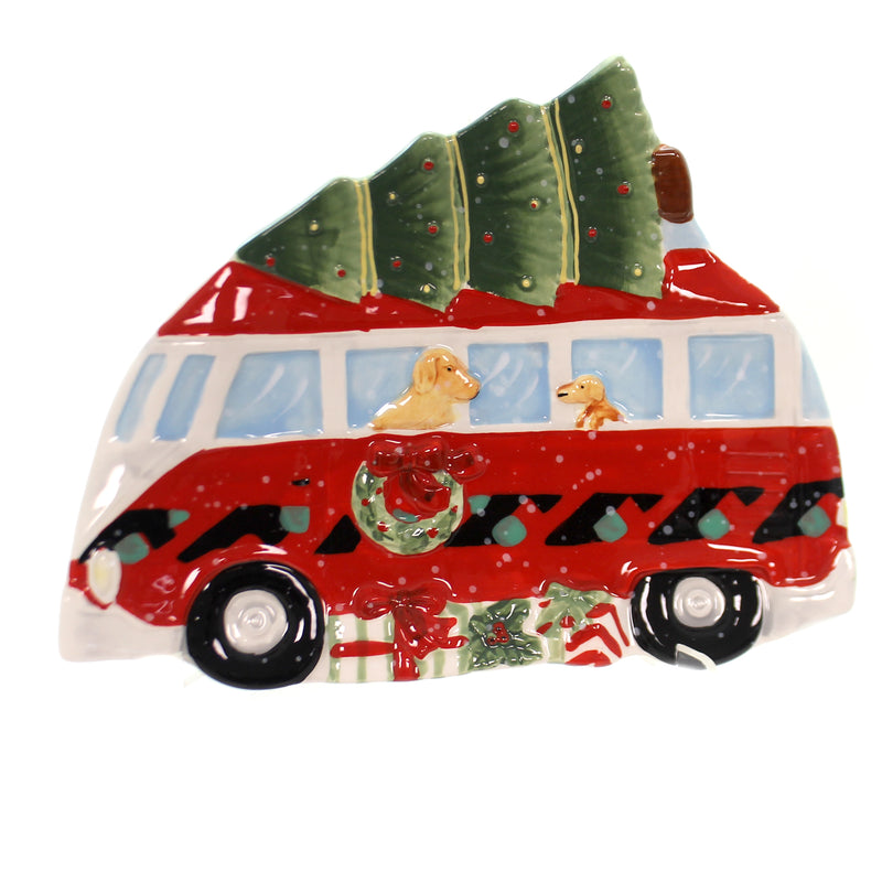 Tabletop Home For Christmas 3-D Truck Candy Plate Ceramic Tree Dog 22794 (38979)